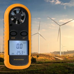 Anemometer wind speed and temperature meter