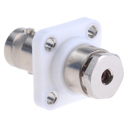 100 pcs - Radiall, jack Flange Mount BNC Connector, 50Ω, Clamp Termination, Straight Body