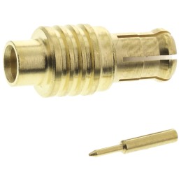 100 pcs - Radiall, Plug Cable Mount MCX Connector, 50Ω, Solder Termination, Straight Body