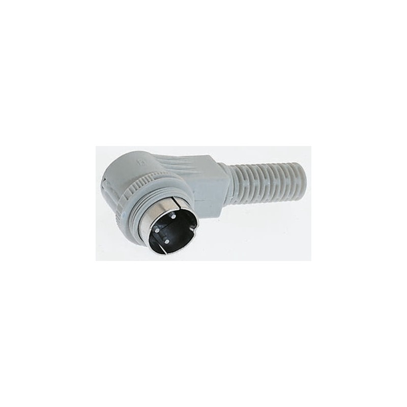1 pcs - Hirschmann, MAWI 5 Pole Right Angle Din Plug, DIN 41524, 4A, 34 V ac/dc IP30, Screw Lock, Male, Cable Mount