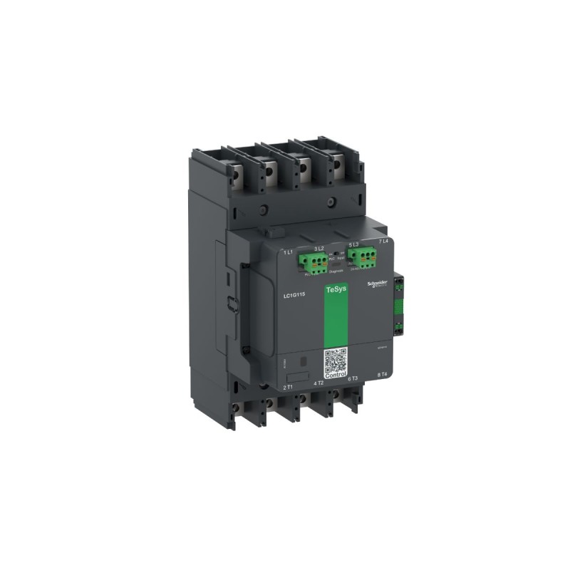 1 pcs - Schneider Electric LC1G115 Series Contactor, 200 - 500 V ac/dc Coil, 4-Pole, 250 A, 1 NO + 1 NC