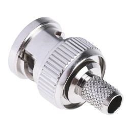 100 pcs - RS PRO, Plug Cable Mount BNC Connector, 75Ω, Crimp Termination, Straight Body
