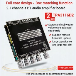 Audio power amplifier module 2 1 channel wireless stepless bs