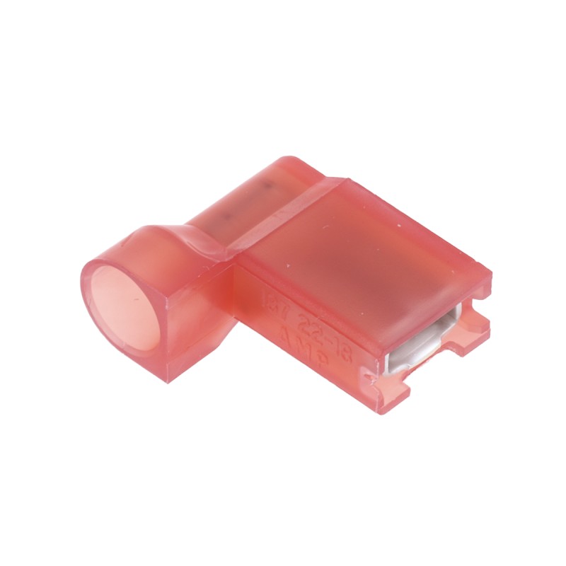 1 Bag of 1000 - TE Connectivity Ultra-Fast .187 Red Insulated Female Spade Connector, Flag Terminal, 4.75 x 0.81mm Tab Size, 0.3