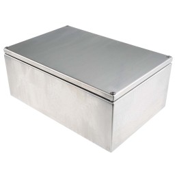 1 pcs - RS PRO 304 Stainless Steel Terminal Box, IP66, 300 mm x 200 mm x 120mm