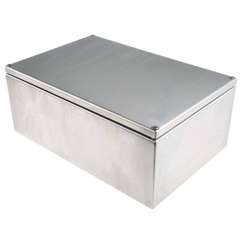 1 pcs - RS PRO 304 Stainless Steel Terminal Box, IP66, 300 mm x 200 mm x 120mm