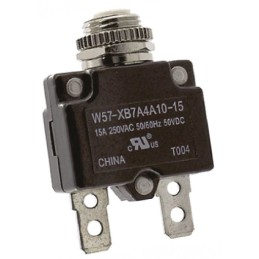 1 pcs - TE Connectivity Thermal Circuit Breaker - W57 Single Pole 250V ac Voltage Rating, 15A Current Rating
