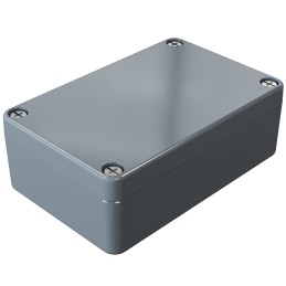1 pcs - Rose Aluminium Standard Series Grey Die Cast Aluminium Enclosure, IP66, IK09, Grey Lid, 98 x 64 x 34mm