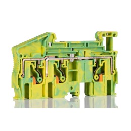50 pcs - Phoenix Contact PT 6 Series Green, Yellow Component Terminal Block, 10mm², Push In Termination, ATEX, IECEx