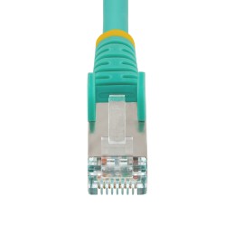 1 pcs - StarTech.com Cat6a Straight Male RJ45 to Straight Male RJ45 Ethernet Cable, Braid, Light Blue LSZH Sheath, 2m, Low