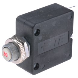 1 pcs - TE Connectivity Thermal Circuit Breaker - W58 Single Pole 50 V dc, 250V ac Voltage Rating, 30A Current Rating