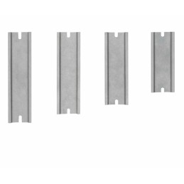1 pcs - RS PRO Unperforated DIN Rail, Top Hat Compatible, 122mm x 35mm x 7.5mm