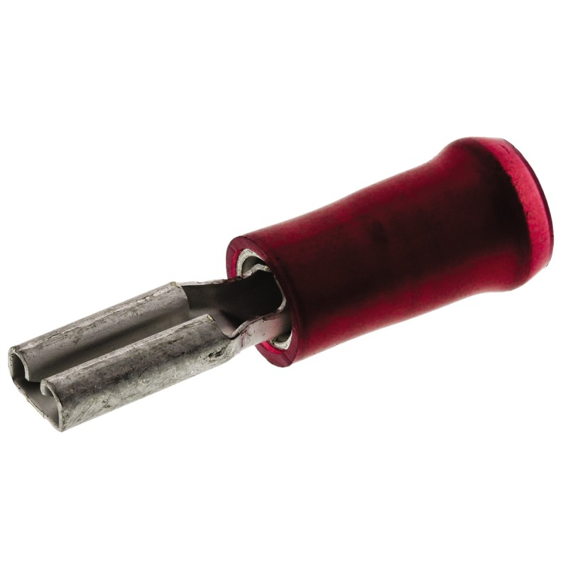 1 Bag of 1000 - TE Connectivity PIDG FASTON .110 Red Insulated Female Spade Connector, Receptacle, 2.79 x 0.3mm Tab Size, 0.3mm²
