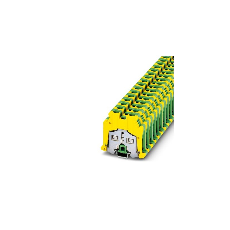 50 pcs - Phoenix Contact MSLKG 6 Series Green, Yellow Earth Modular Terminal Block, 6mm², 1-Level, Screw Termination