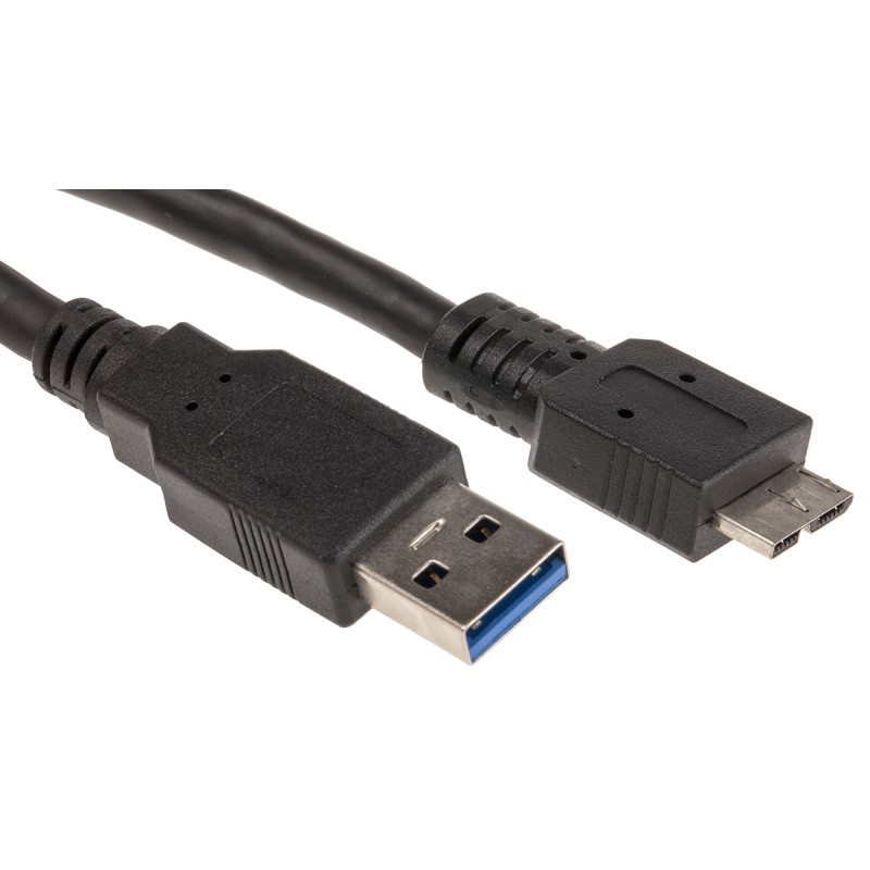 1 pcs - Roline USB 3.0 Cable, Male USB A to Male Micro USB B Cable, 2m