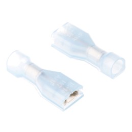 1 Bag of 1000 - TE Connectivity Ultra-Fast .187 Blue Insulated Female Spade Connector, Receptacle, 4.75 x 0.51mm Tab Size, 1.3mm
