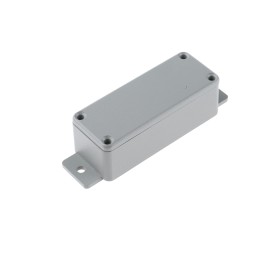 1 pcs - RS PRO Grey Die Cast Aluminium Enclosure, IP66, Flanged, Grey Lid, 113.9 x 35.1 x 30mm