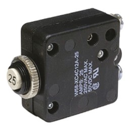 1 pcs - TE Connectivity Thermal Circuit Breaker - W58 Single Pole 50 V dc, 250V ac Voltage Rating, 25A Current Rating