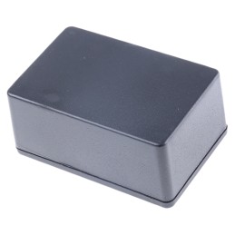 1 pcs - Hammond 1591 Series Black Flame Retardant ABS Enclosure, IP54, Black Lid, 87 x 57 x 36mm