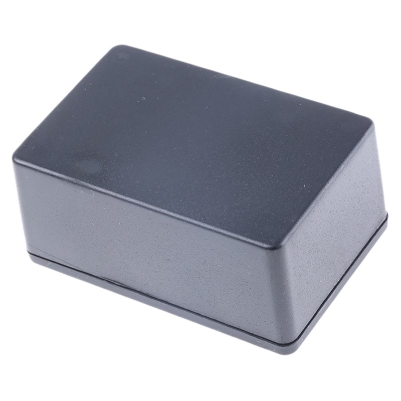 1 pcs - Hammond 1591 Series Black Flame Retardant ABS Enclosure, IP54, Black Lid, 87 x 57 x 36mm