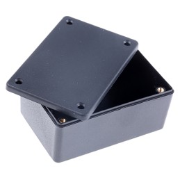 1 pcs - Hammond 1591 Series Black Flame Retardant ABS Enclosure, IP54, Black Lid, 87 x 57 x 36mm