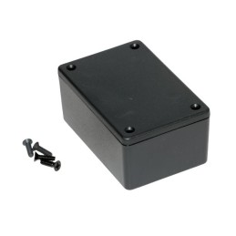 1 pcs - Hammond 1591 Series Black Flame Retardant ABS Enclosure, IP54, Black Lid, 87 x 57 x 36mm