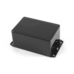 1 pcs - Hammond 1591 Series Black Flame Retardant ABS Enclosure, IP54, Flanged, Black Lid, 120 x 80 x 55mm