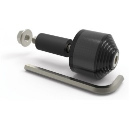 Carb end 2 handlebar weights, black carbon