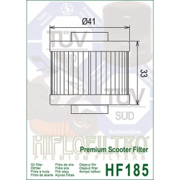 Oil filter hiflofiltro hf 185 peugeot satelis 125