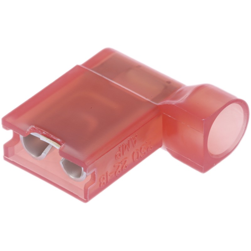 1 Bag of 1000 - TE Connectivity Ultra-Fast .250 Red Insulated Female Spade Connector, Flag Terminal, 6.35 x 0.81mm Tab Size, 0.3