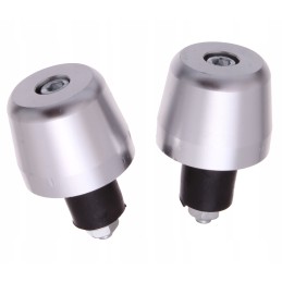 Silver handlebar weight ends, 36mm cone