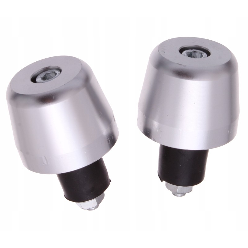 Silver handlebar weight ends, 36mm cone
