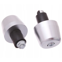 Silver handlebar weight ends, 36mm cone
