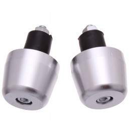 Silver handlebar ends, 36mm cone