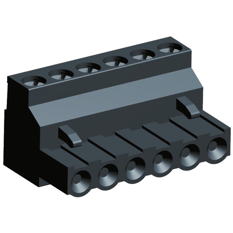 100 pcs - TE Connectivity 5.08mm Pitch 6 Way Pluggable Terminal Block, Plug, Through Hole, Screw Termination
