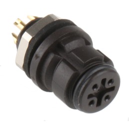 100 pcs - Binder Circular Connector, 4 Contacts, Panel Mount, Subminiature Connector, Socket, Female, IP67, 620 Series