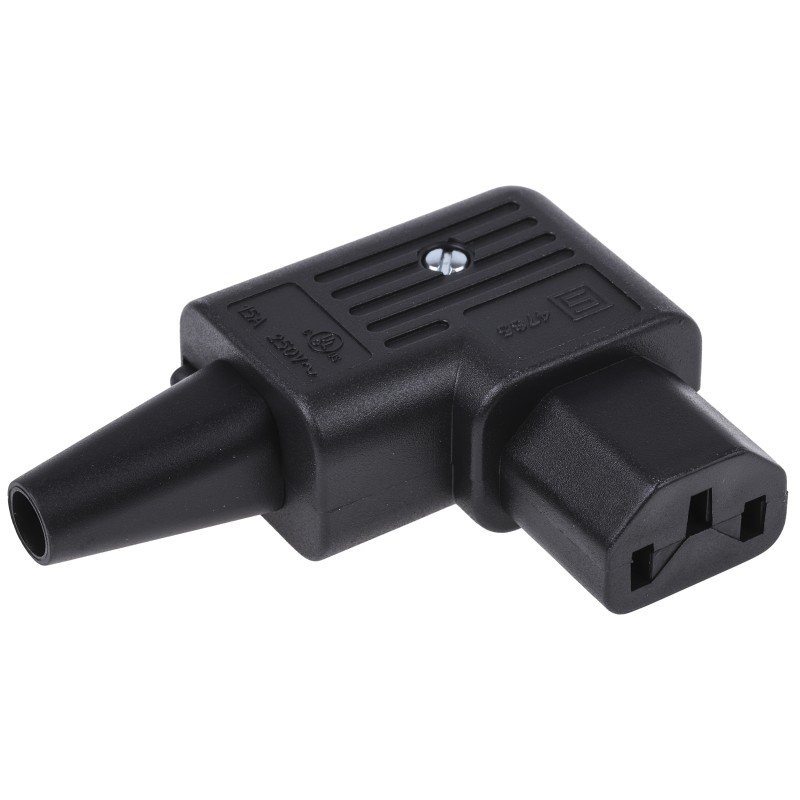 100 pcs - Schurter C13 Right Angle Cable Mount IEC Connector Socket, 15A, 250 V