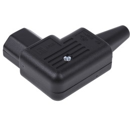 100 pcs - Schurter C13 Right Angle Cable Mount IEC Connector Socket, 15A, 250 V