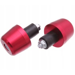 Red weight handlebar ends, 36mm cone