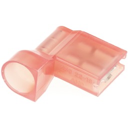 50 pcs - TE Connectivity Ultra-Fast .250 Red Insulated Female Spade Connector, Flag Terminal, 6.35 x 0.81mm Tab Size, 0.3mm² to