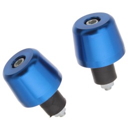 Blue aluminum handlebar ends, 36mm cone