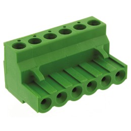 100 pcs - TE Connectivity 5.08mm Pitch 6 Way Pluggable Terminal Block, Plug, Cable Mount, Screw Down Termination
