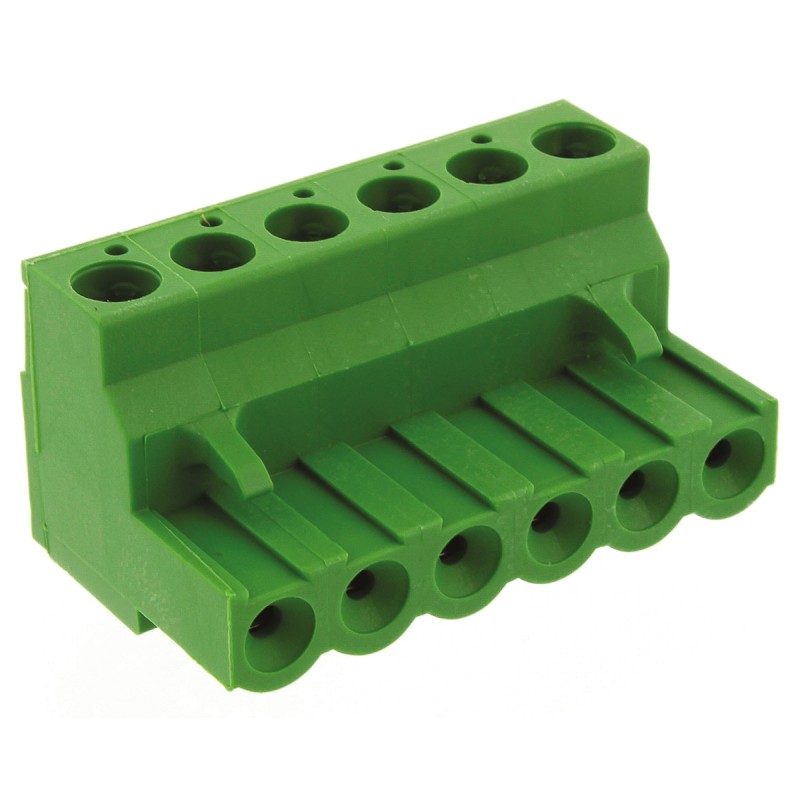 100 pcs - TE Connectivity 5.08mm Pitch 6 Way Pluggable Terminal Block, Plug, Cable Mount, Screw Down Termination