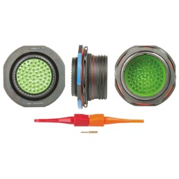 1 pcs - Souriau, 8D 61 Way Panel Mount MIL Spec Circular Connector Receptacle, Pin Contacts,Shell Size 25, Screw Coupling,