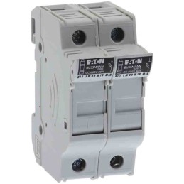 1 pcs - Eaton 30A Rail Mount Fuse Holder for 10 x 38mm Fuse, 2P, 600V ac