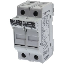 1 pcs - Eaton 30A Rail Mount Fuse Holder for 10 x 38mm Fuse, 2P, 600V ac