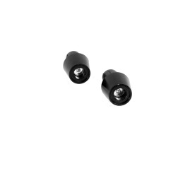 Black motorcycle handlebar ends