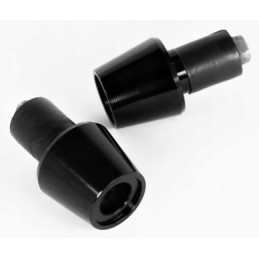 Universal black motorcycle handlebar ends