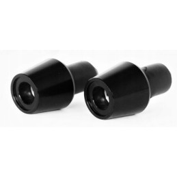 Universal black motorcycle handlebar ends