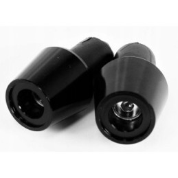 Universal black motorcycle handlebar ends